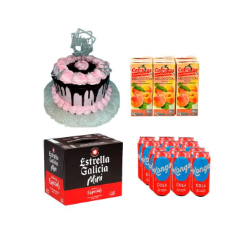 Cake + Cerveza + Refresco + Jugo